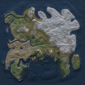 Thumbnail Rust Map: Procedural Map, Size: 4000, Seed: 1234818350, 14 Monuments