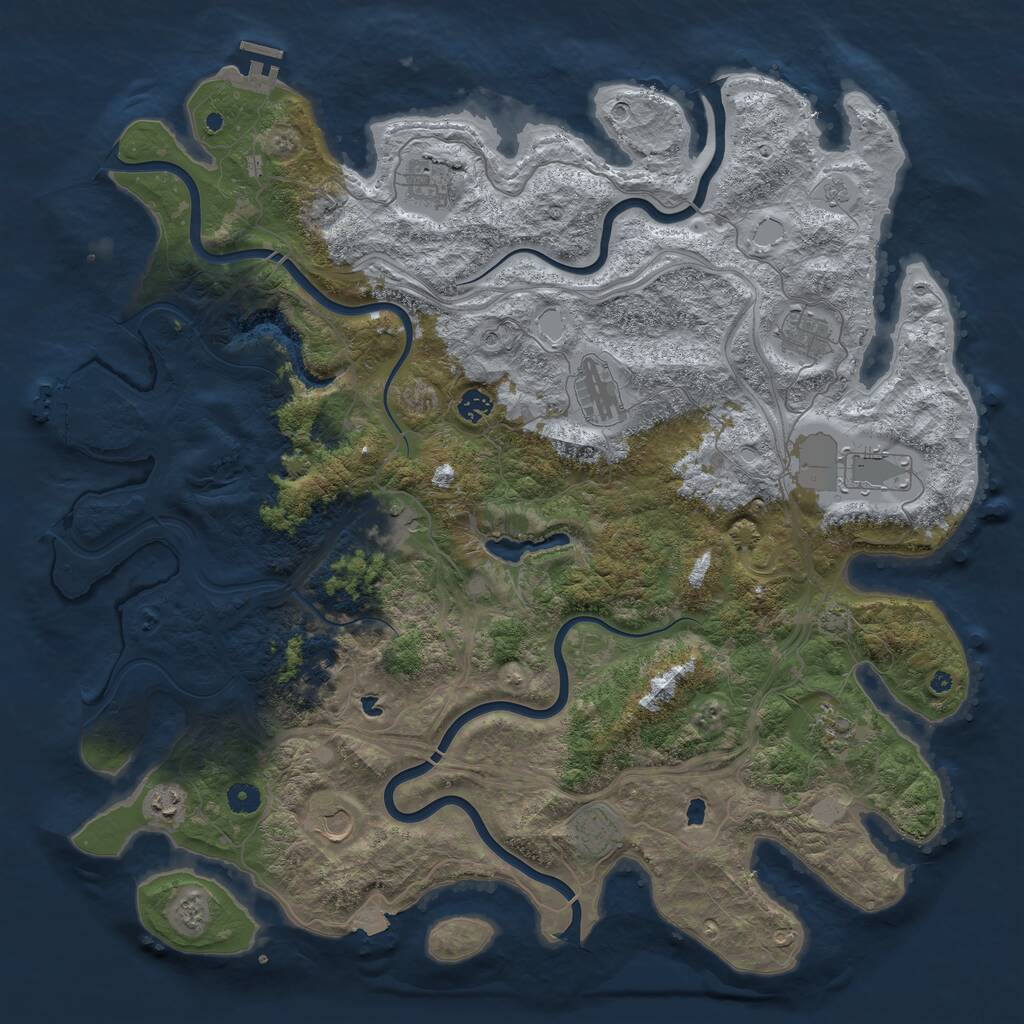 Rust Map: Procedural Map, Size: 4750, Seed: 1940237270, 17 Monuments