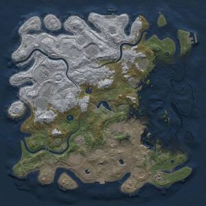 Thumbnail Rust Map: Procedural Map, Size: 4500, Seed: 1149215654, 17 Monuments