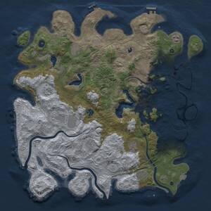 Thumbnail Rust Map: Procedural Map, Size: 4500, Seed: 324229450, 16 Monuments