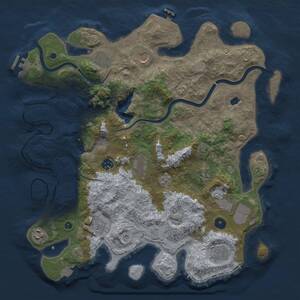 Thumbnail Rust Map: Procedural Map, Size: 4000, Seed: 183048171, 16 Monuments