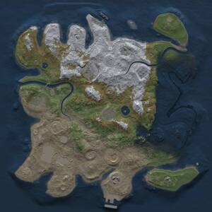 Thumbnail Rust Map: Procedural Map, Size: 3500, Seed: 630031971, 13 Monuments