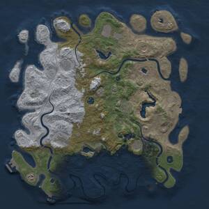 Thumbnail Rust Map: Procedural Map, Size: 4500, Seed: 927826801, 15 Monuments