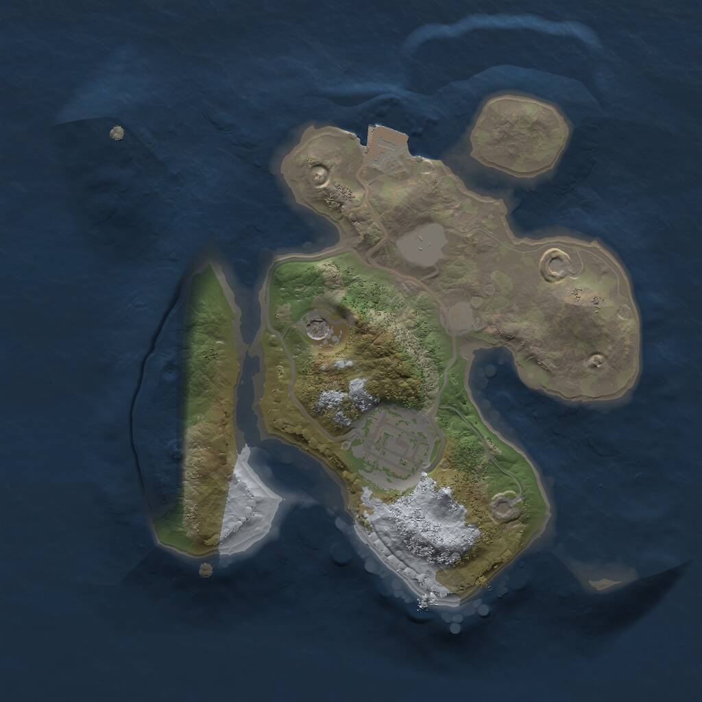 Rust Map: Procedural Map, Size: 2000, Seed: 169932466, 3 Monuments