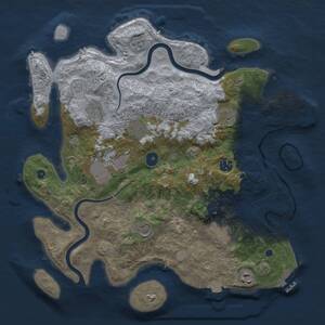 Thumbnail Rust Map: Procedural Map, Size: 3750, Seed: 1100436970, 15 Monuments