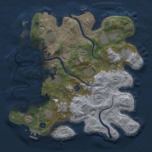 Thumbnail Rust Map: Procedural Map, Size: 3750, Seed: 356719765, 17 Monuments