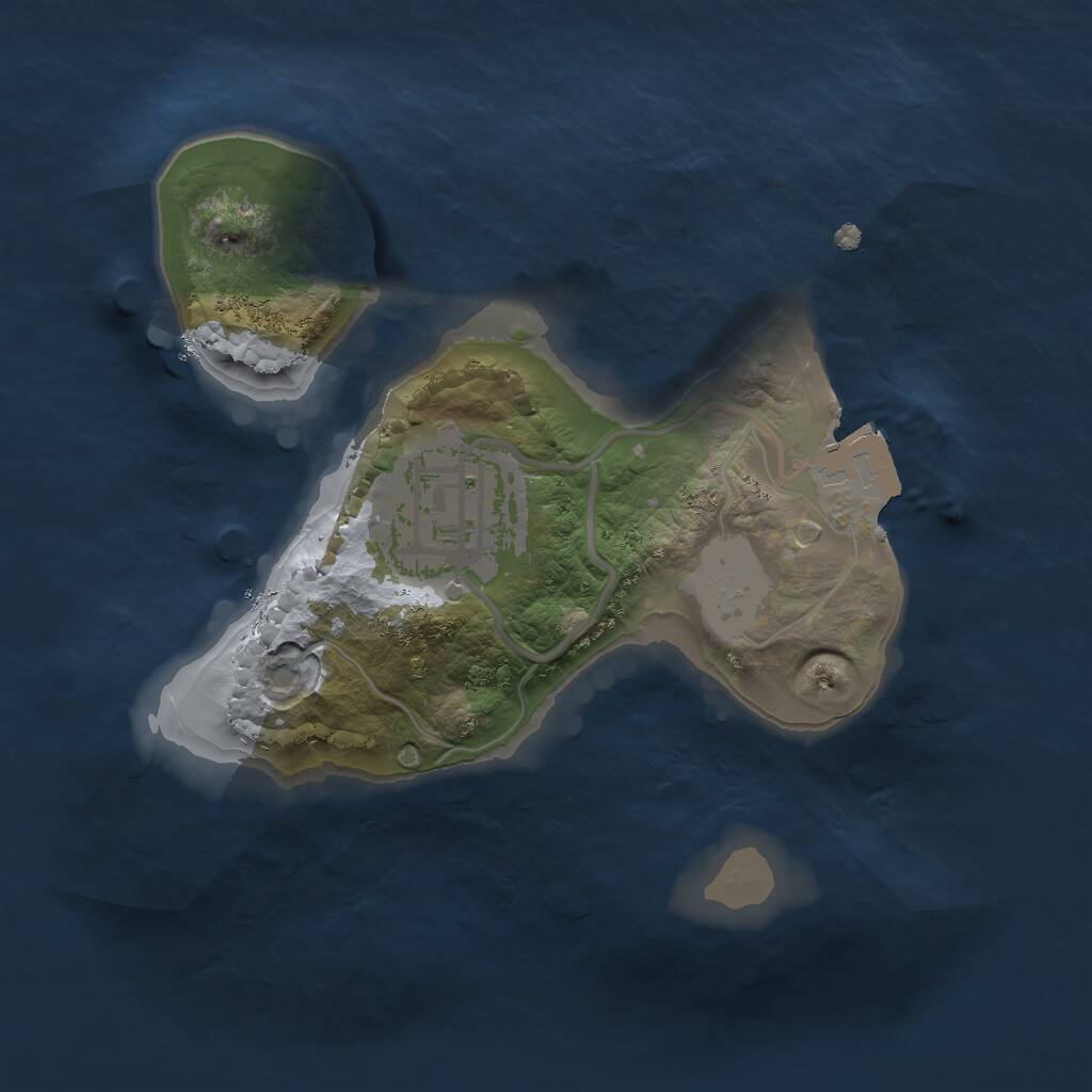 Rust Map: Procedural Map, Size: 1650, Seed: 585478545, 2 Monuments