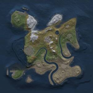 Thumbnail Rust Map: Procedural Map, Size: 2400, Seed: 526584772, 7 Monuments