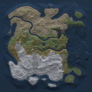 Thumbnail Rust Map: Procedural Map, Size: 3600, Seed: 890410937, 15 Monuments
