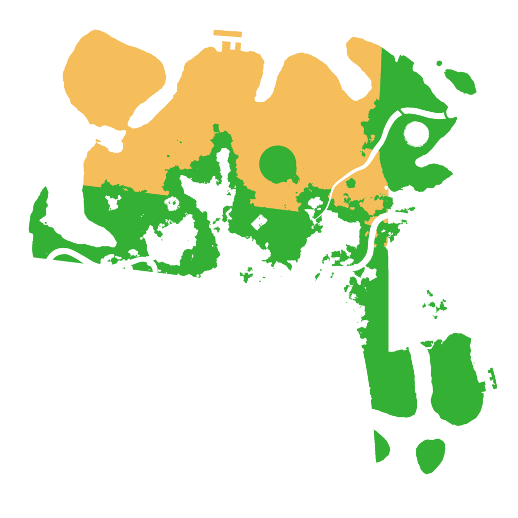 Biome Rust Map: Procedural Map, Size: 3700, Seed: 50500593