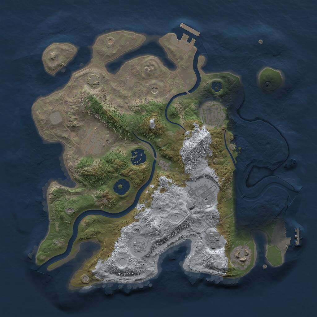 Rust Map: Procedural Map, Size: 2999, Seed: 1878, 12 Monuments