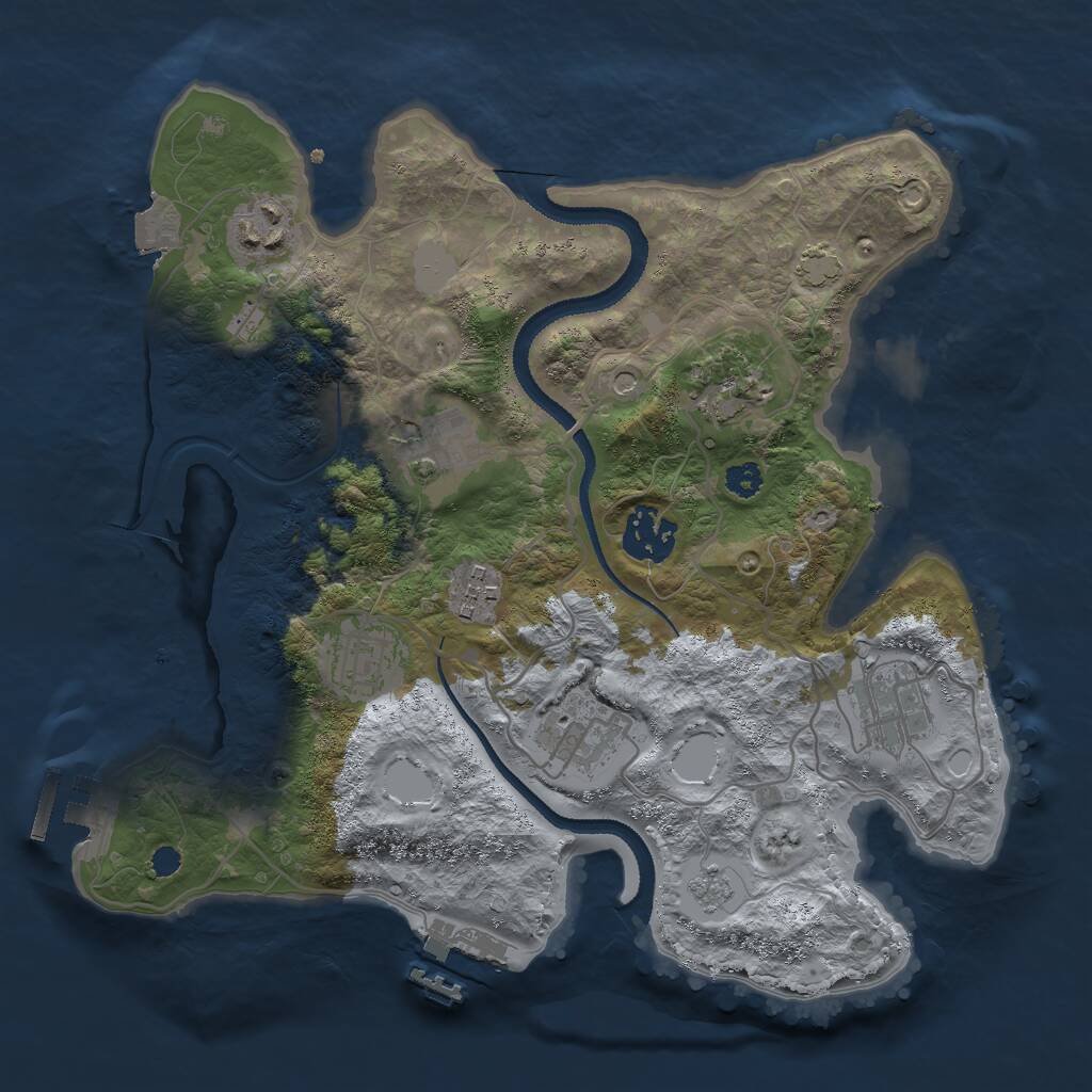 Rust Map: Procedural Map, Size: 3000, Seed: 2001018292, 14 Monuments