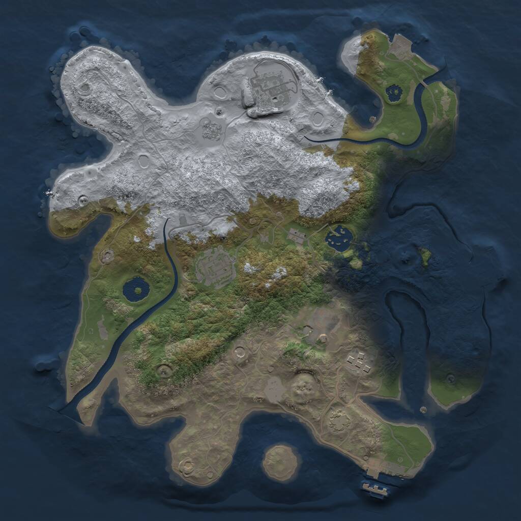 Rust Map: Procedural Map, Size: 3100, Seed: 19427813, 11 Monuments