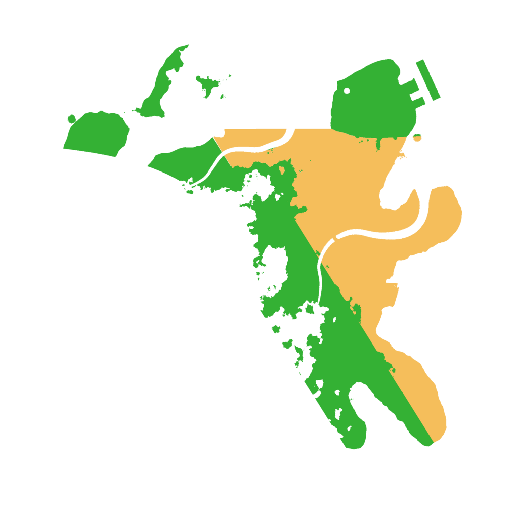 Biome Rust Map: Procedural Map, Size: 2500, Seed: 1054911251