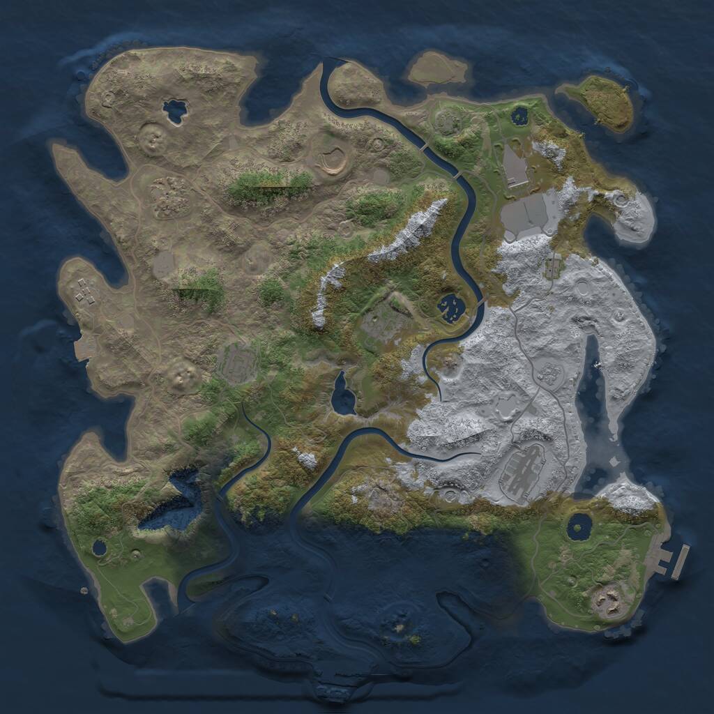 Rust Map: Procedural Map, Size: 4000, Seed: 1116532038, 15 Monuments