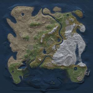 Thumbnail Rust Map: Procedural Map, Size: 4000, Seed: 1116532038, 15 Monuments