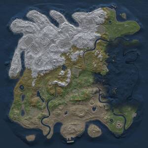 Thumbnail Rust Map: Procedural Map, Size: 4500, Seed: 862119370, 17 Monuments