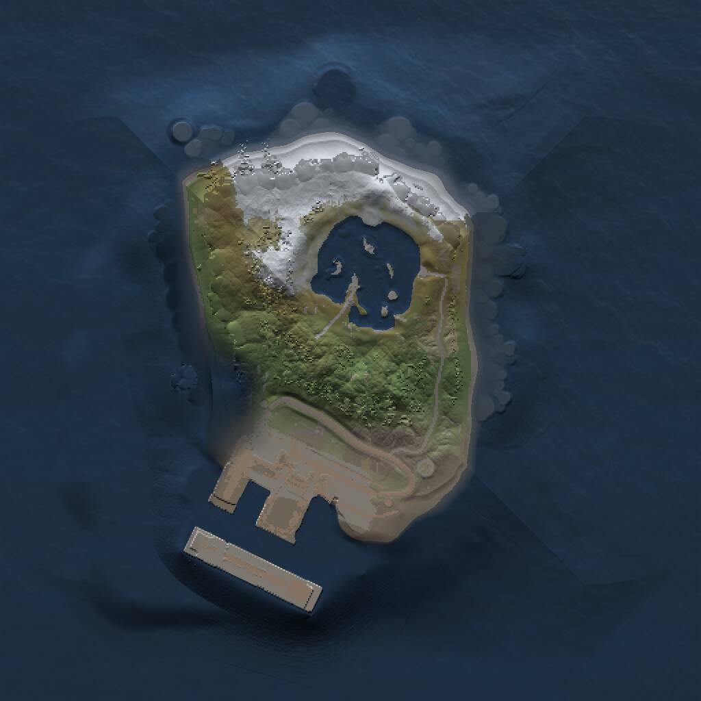 Rust Map: Procedural Map, Size: 1000, Seed: 174476, 3 Monuments