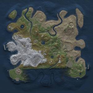 Thumbnail Rust Map: Procedural Map, Size: 3500, Seed: 1373074966, 13 Monuments