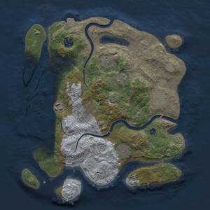Thumbnail Rust Map: Procedural Map, Size: 3250, Seed: 1452398044, 12 Monuments