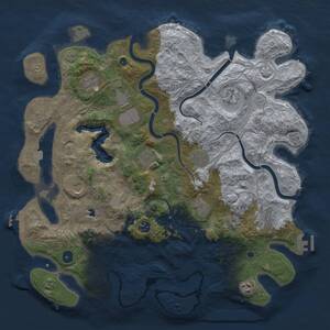 Thumbnail Rust Map: Procedural Map, Size: 4250, Seed: 251180928, 17 Monuments