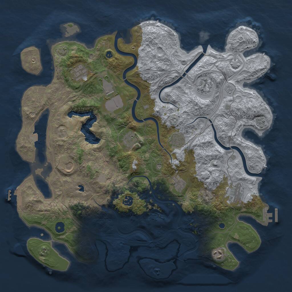 Rust Map: Procedural Map, Size: 4250, Seed: 251180928, 17 Monuments