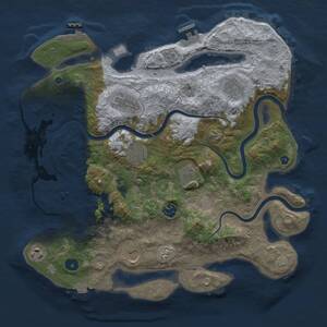 Thumbnail Rust Map: Procedural Map, Size: 3749, Seed: 822215108, 14 Monuments