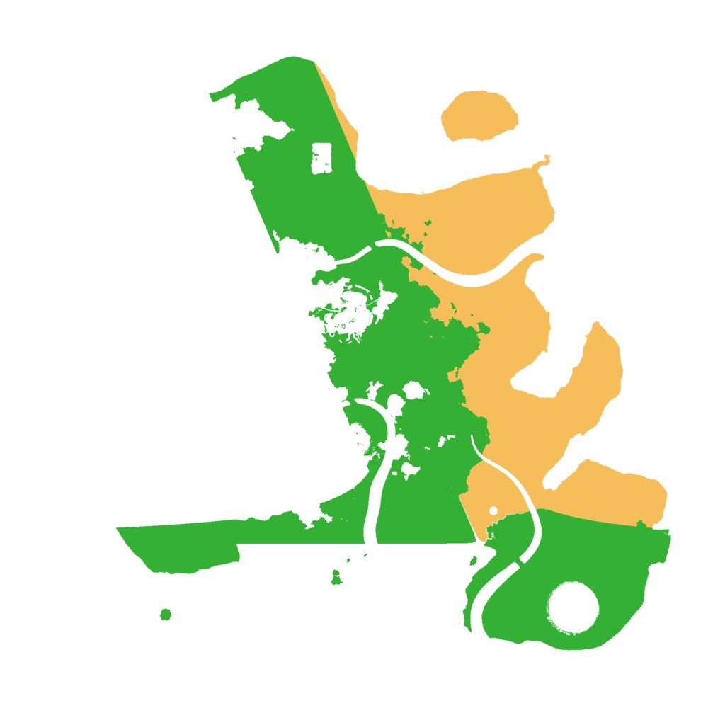 Biome Rust Map: Procedural Map, Size: 2500, Seed: 3154321