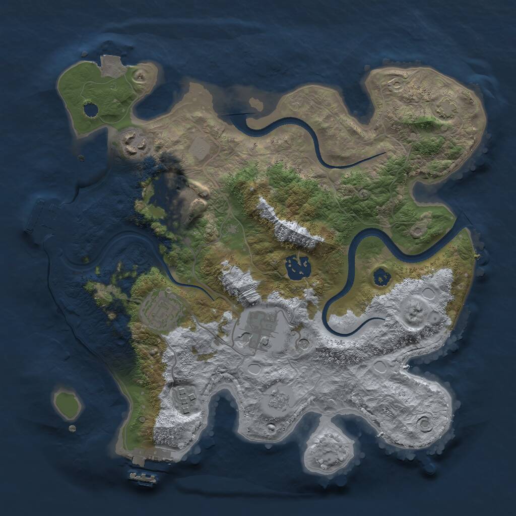 Rust Map: Procedural Map, Size: 2988, Seed: 50000, 12 Monuments