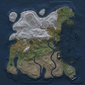 Thumbnail Rust Map: Procedural Map, Size: 3500, Seed: 62565, 14 Monuments