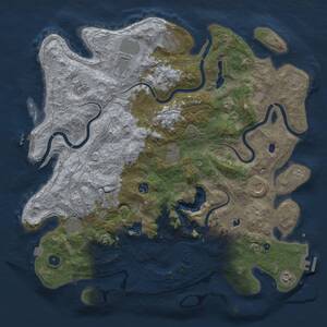 Thumbnail Rust Map: Procedural Map, Size: 4500, Seed: 831220504, 16 Monuments