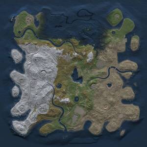 Thumbnail Rust Map: Procedural Map, Size: 4250, Seed: 1270091174, 15 Monuments