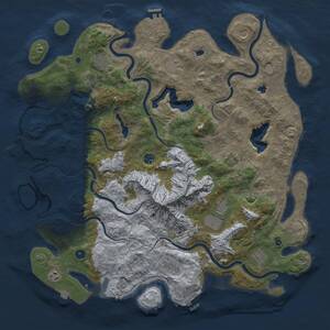 Thumbnail Rust Map: Procedural Map, Size: 5000, Seed: 1671418165, 16 Monuments