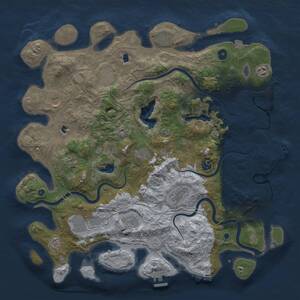 Thumbnail Rust Map: Procedural Map, Size: 4500, Seed: 174495359, 17 Monuments