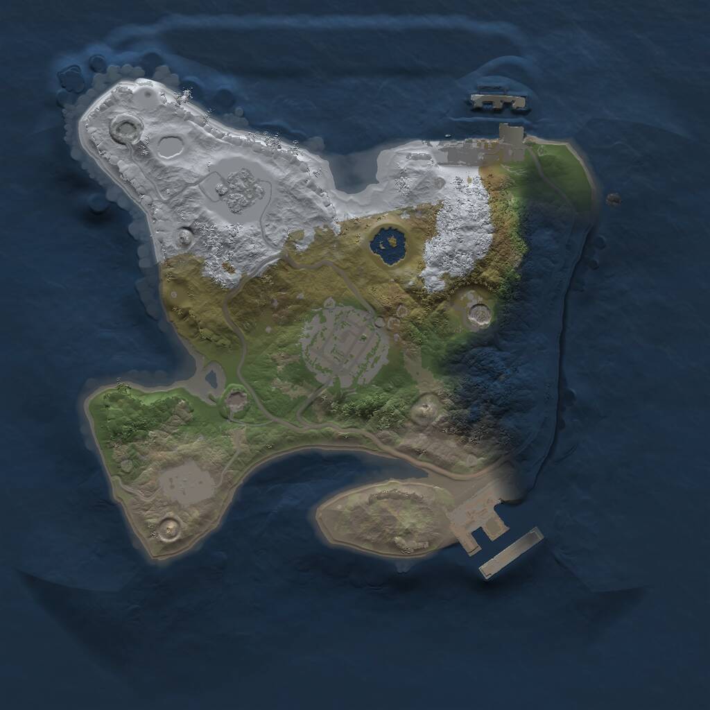 Rust Map: Procedural Map, Size: 2000, Seed: 1740795628, 6 Monuments