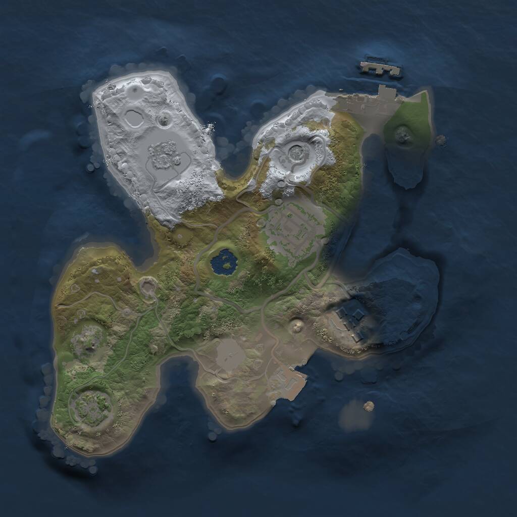 Rust Map: Procedural Map, Size: 2000, Seed: 976304658, 7 Monuments