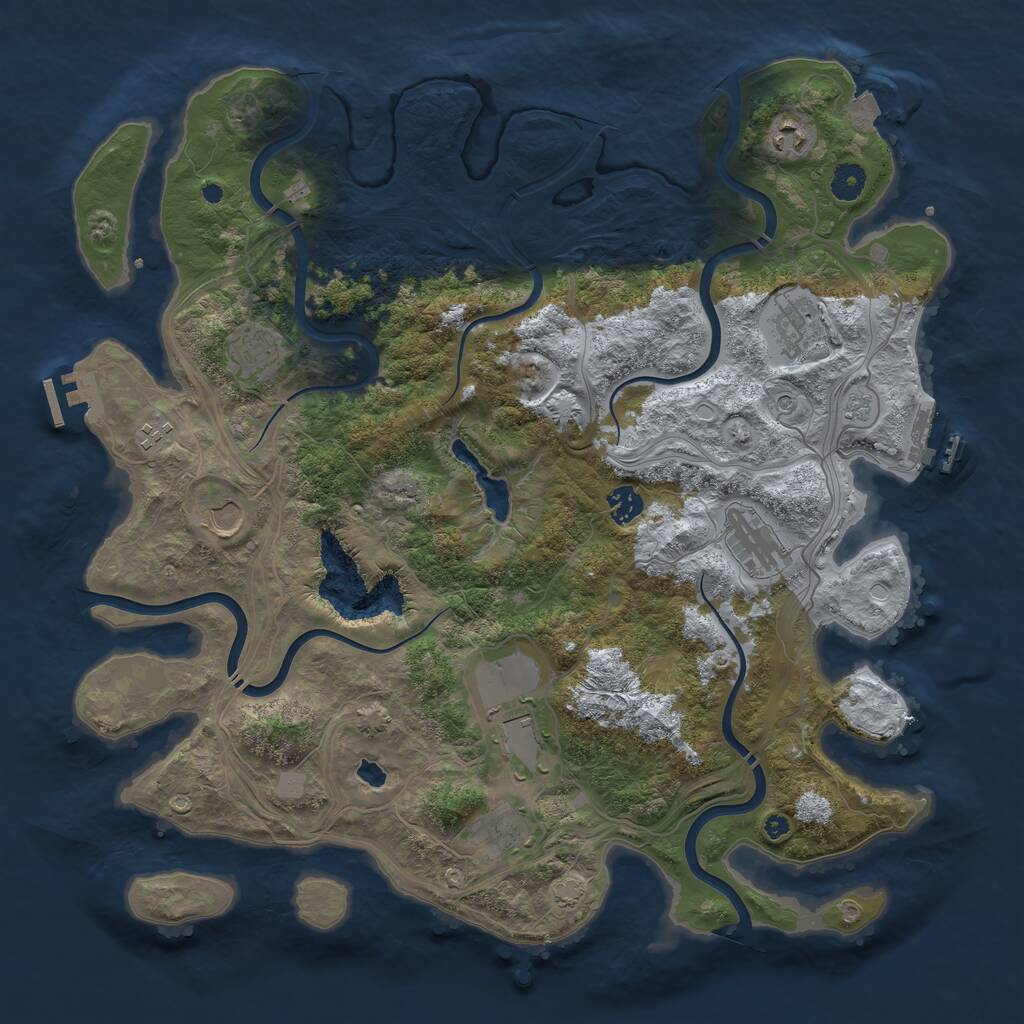 Rust Map: Procedural Map, Size: 4250, Seed: 792043460, 15 Monuments