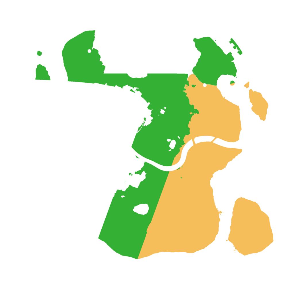 Biome Rust Map: Procedural Map, Size: 2400, Seed: 25158