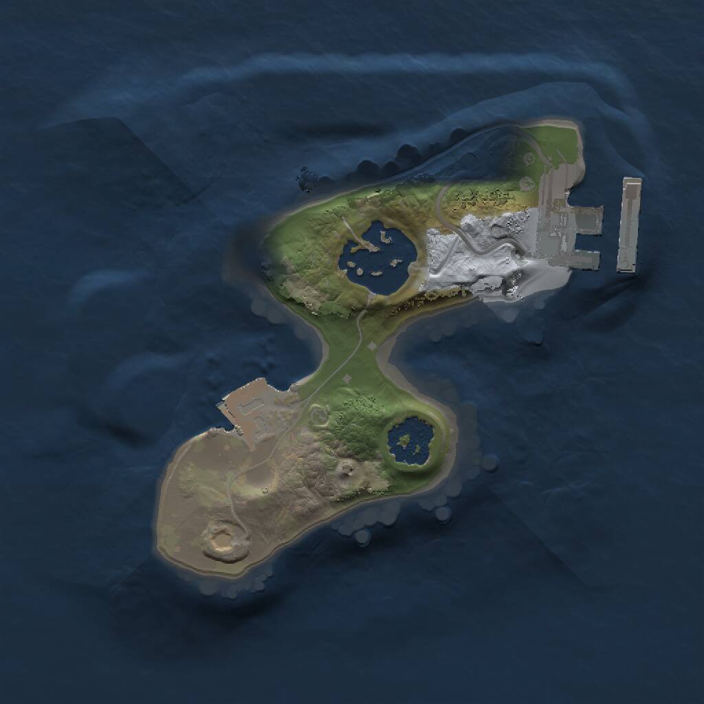 Rust Map: Procedural Map, Size: 1500, Seed: 792043460, 3 Monuments