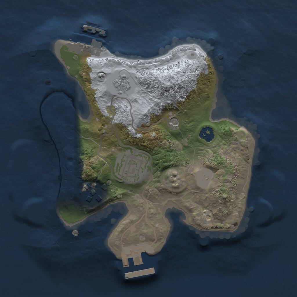 Rust Map: Procedural Map, Size: 2000, Seed: 1209298349, 7 Monuments