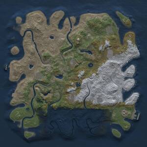 Thumbnail Rust Map: Procedural Map, Size: 4500, Seed: 737557707, 17 Monuments