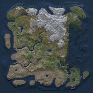 Thumbnail Rust Map: Procedural Map, Size: 4500, Seed: 300937604, 17 Monuments