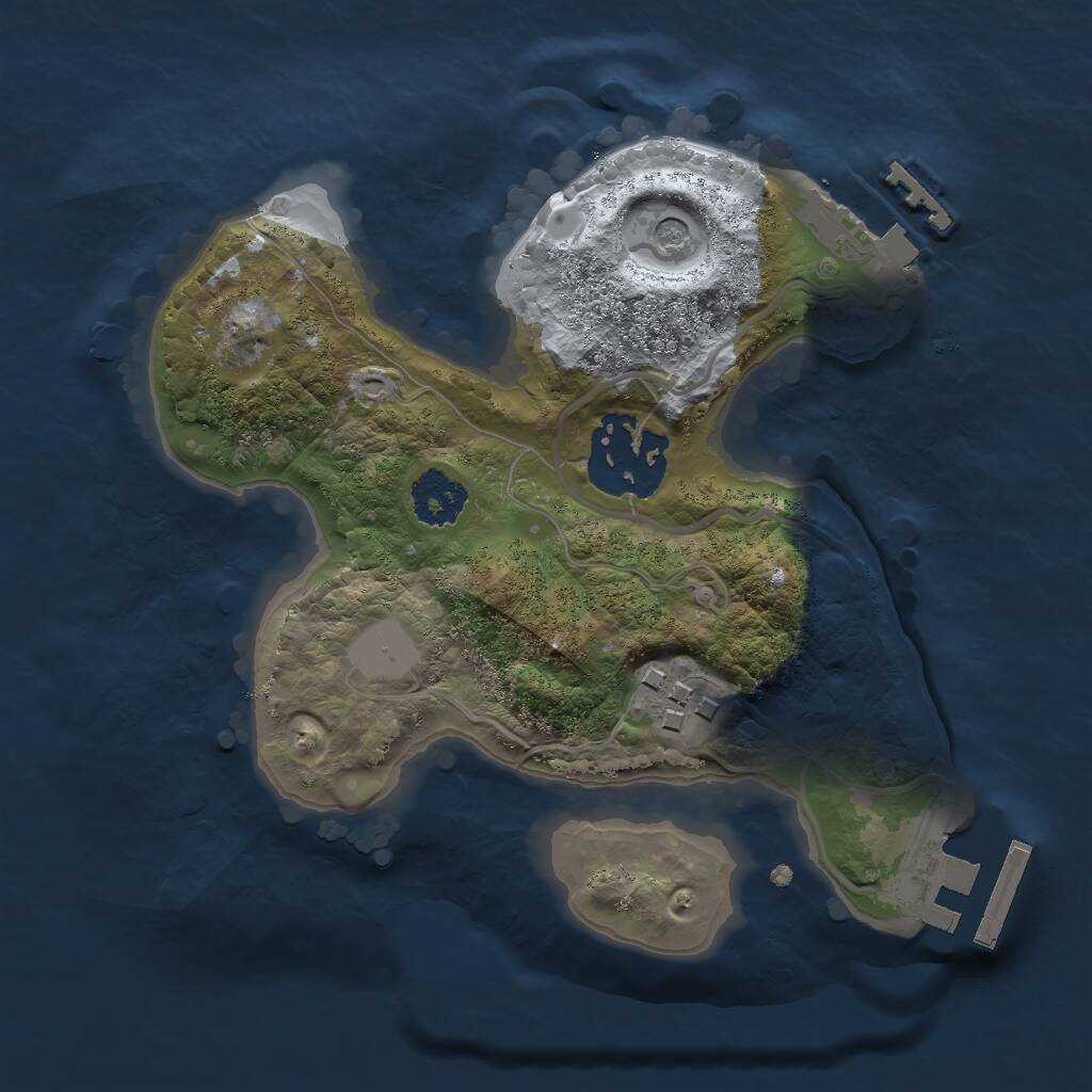 Rust Map: Procedural Map, Size: 2000, Seed: 936349661, 6 Monuments