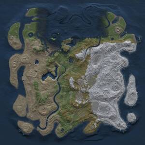 Thumbnail Rust Map: Procedural Map, Size: 4300, Seed: 817493, 15 Monuments