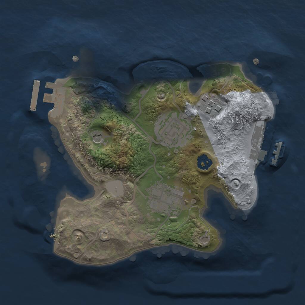 Rust Map: Procedural Map, Size: 2000, Seed: 234567, 7 Monuments