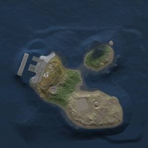 Thumbnail Rust Map: Procedural Map, Size: 1300, Seed: 1398206134, 2 Monuments