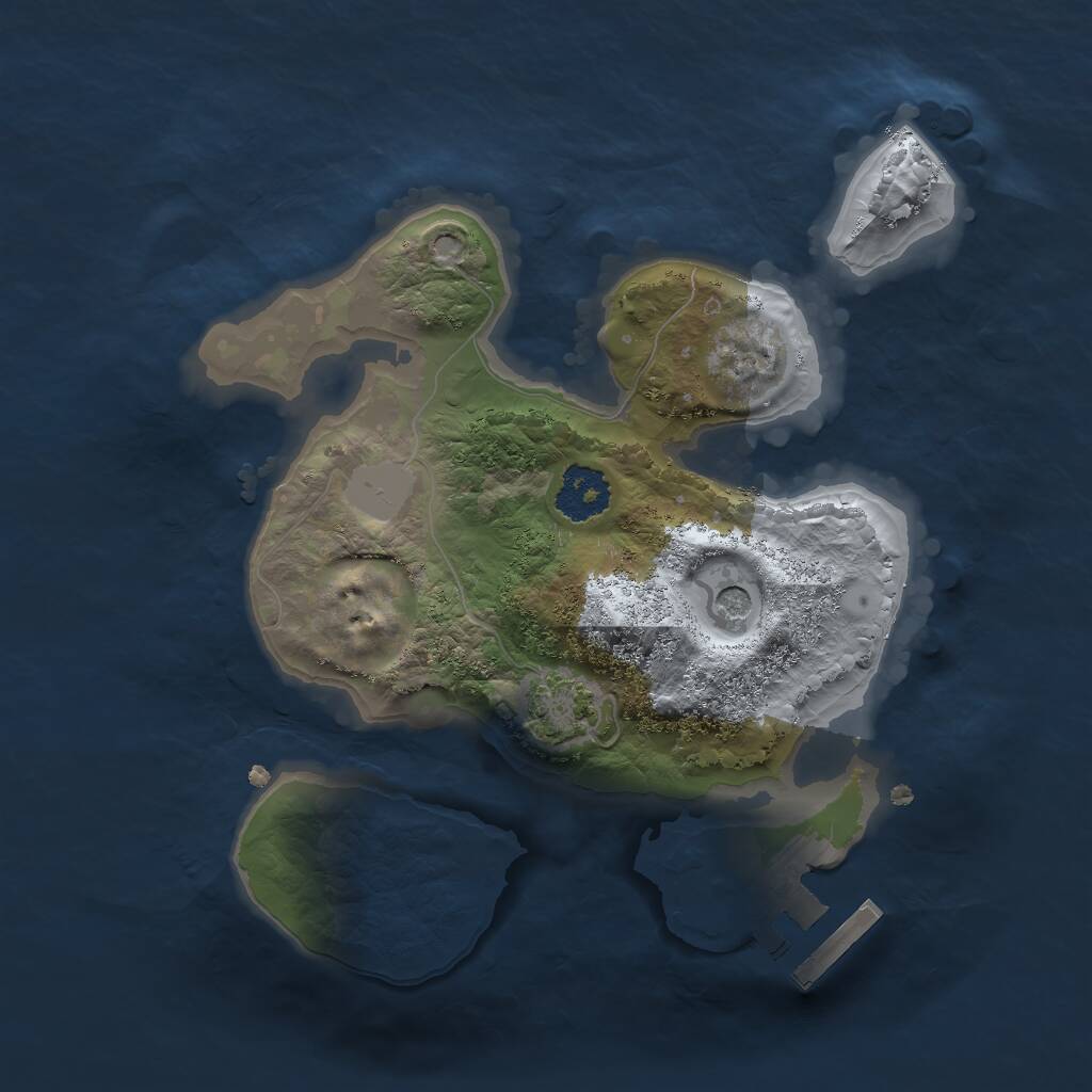 Rust Map: Procedural Map, Size: 2000, Seed: 53837548, 4 Monuments