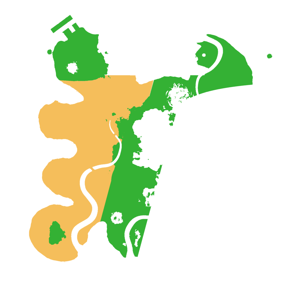 Biome Rust Map: Procedural Map, Size: 2500, Seed: 7298