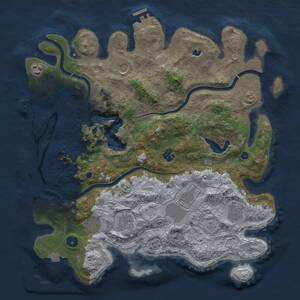 Thumbnail Rust Map: Procedural Map, Size: 4000, Seed: 1801324358, 14 Monuments