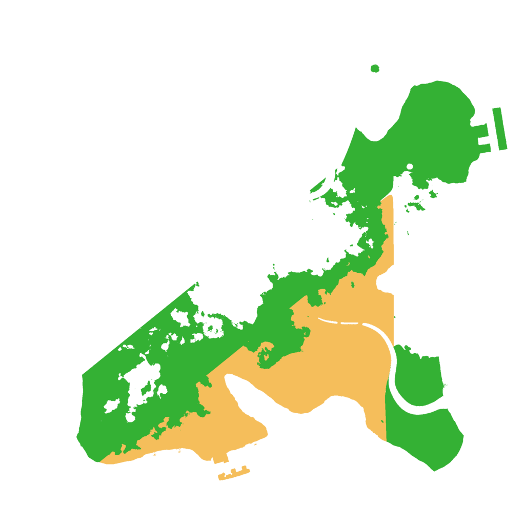 Biome Rust Map: Procedural Map, Size: 2500, Seed: 3621